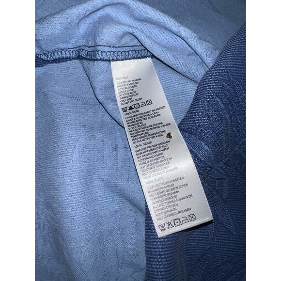 Tommy Bahama silk Hawaiian tropical button down short sleeve Blue Men's Size XL - Picture 4 of 7